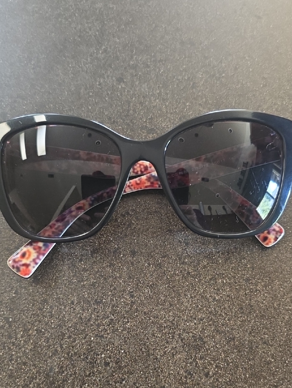 Dolce & Gabbana Black Sunglasses with Leopard-Print Temples